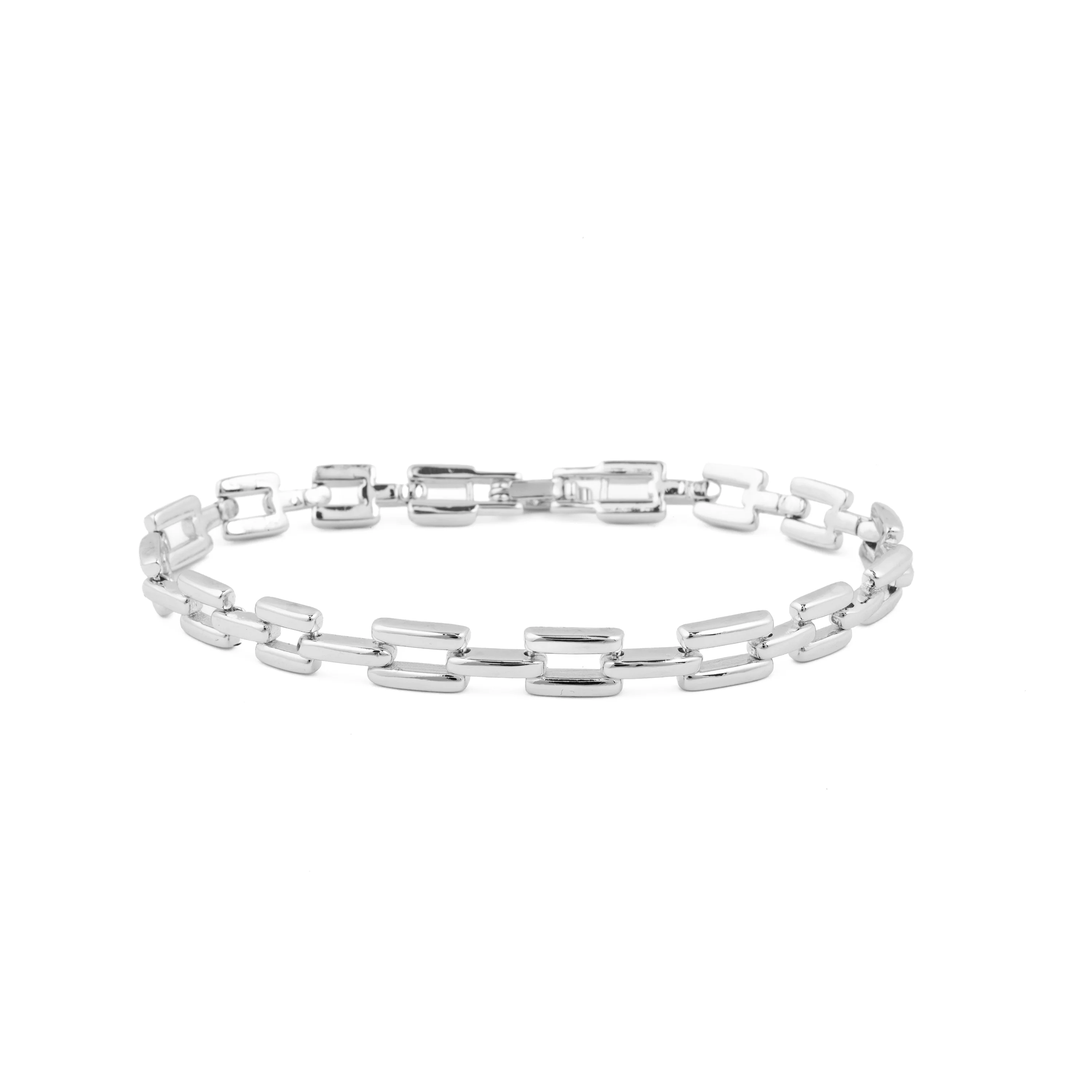 Pulsera acabado en rodio - Figor