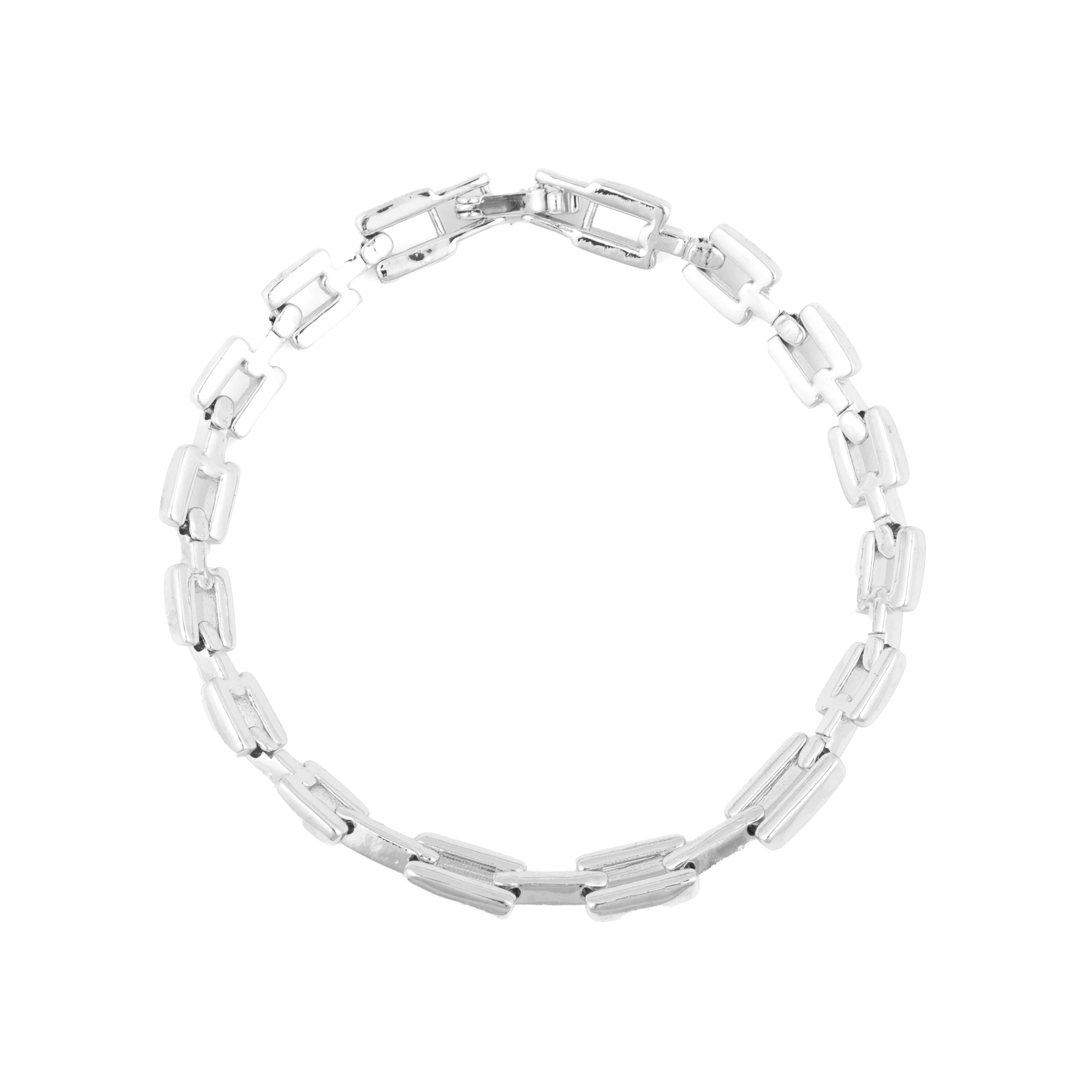 Pulsera acabado en rodio - Figor - Image 3