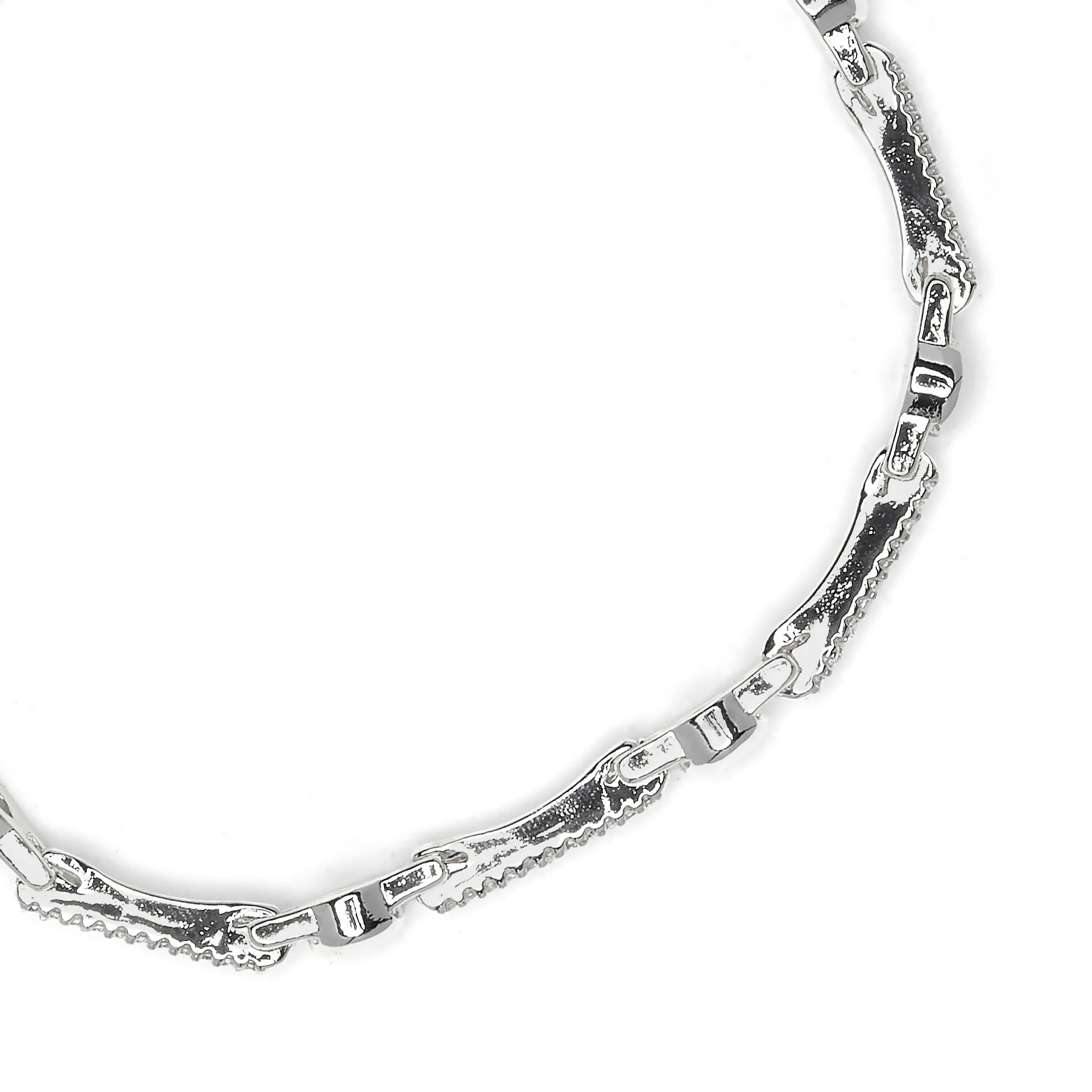 Pulsera de Circonita Brillante acabado en rodio - Rarix - Image 4