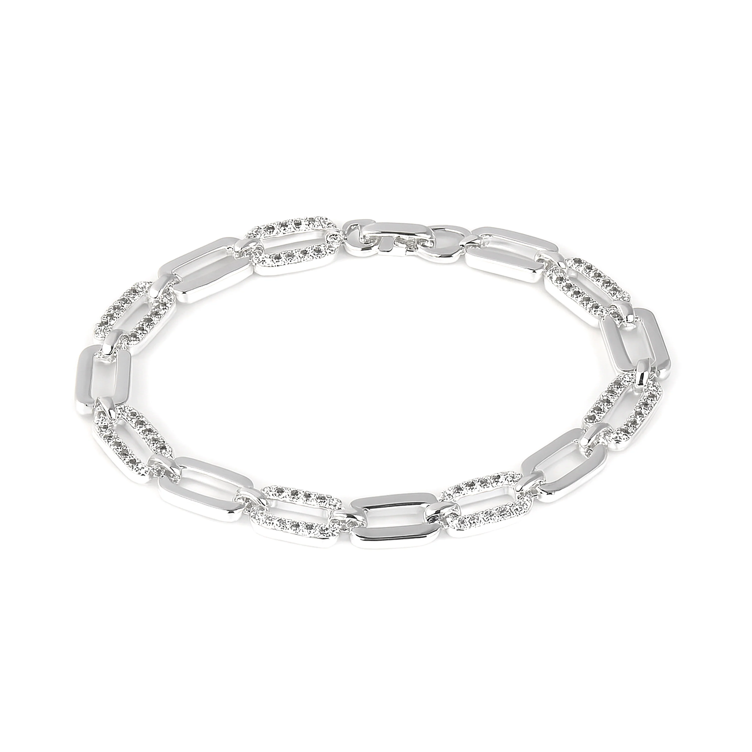 Pulsera de Circonita Brillante acabado en rodio - Asgoth