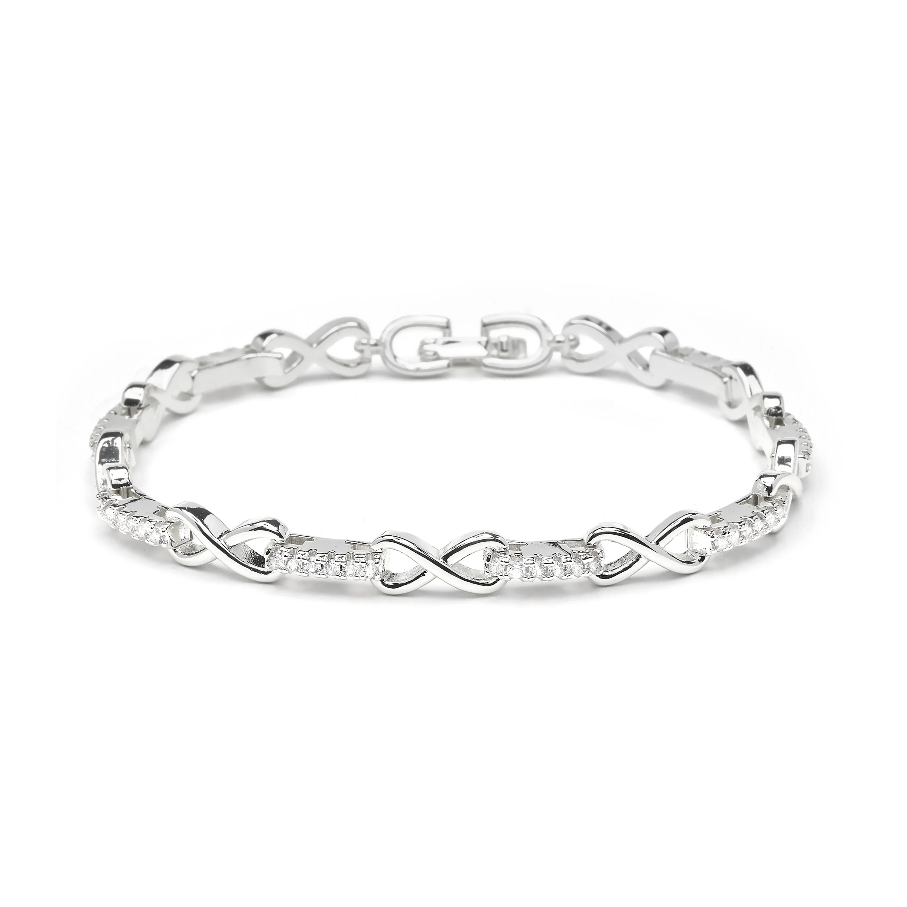 Pulsera de Circonita Brillante acabado en rodio - Raak