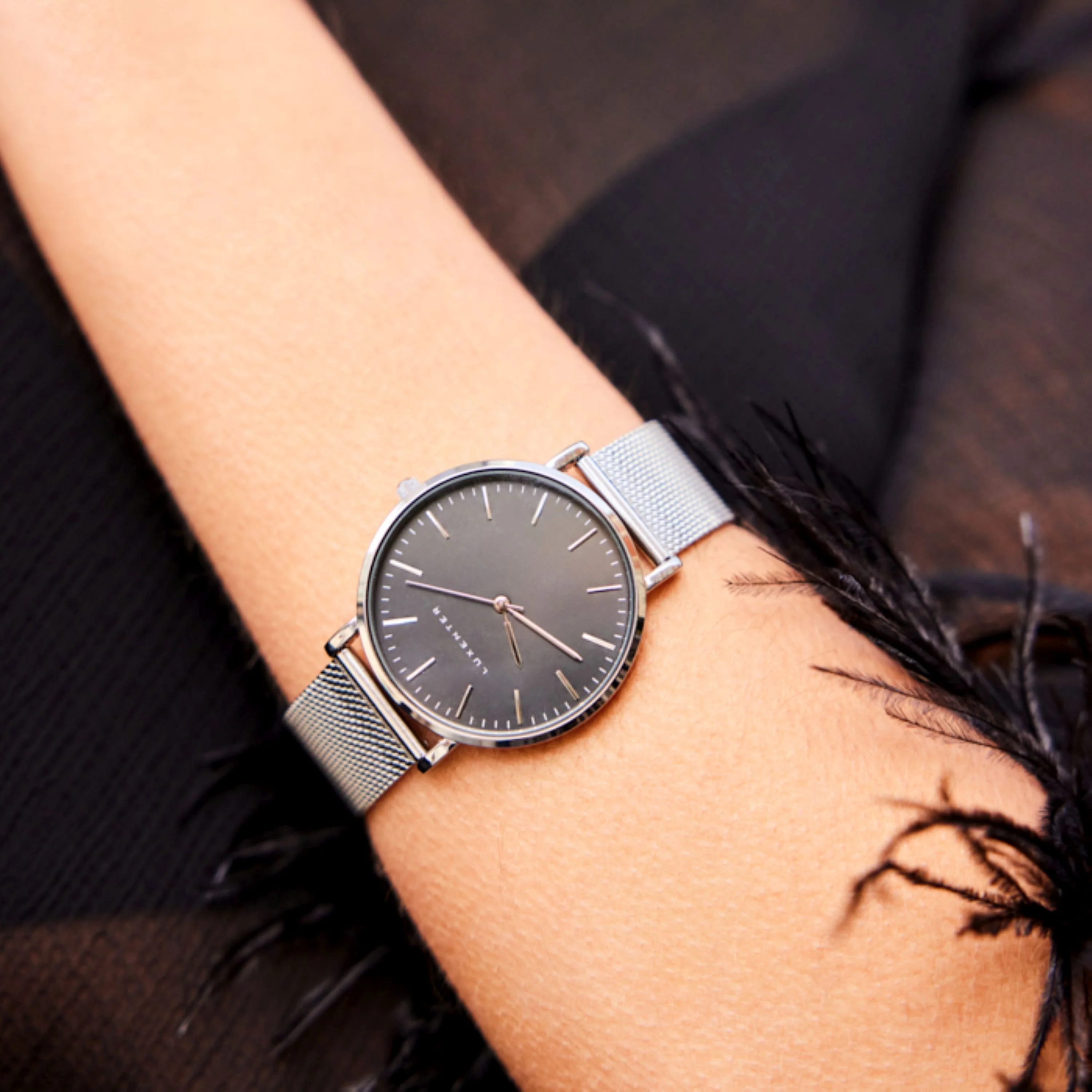 Reloj acabado en rodio - Uzrai - Image 2