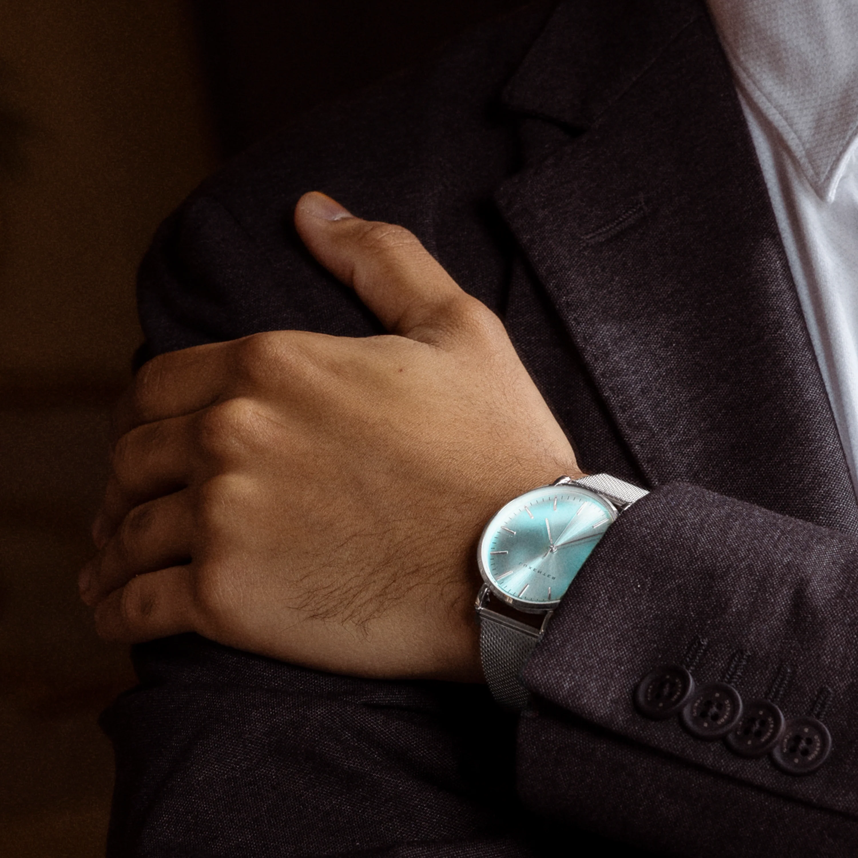 Reloj acabado en rodio - Uzrai - Image 3